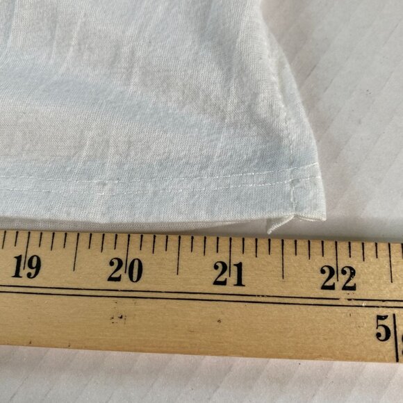 Jason Maxwell Womens White Short Sleeved T-Shirt with Lace Size S Beach Romantic - Picture 9 of 9